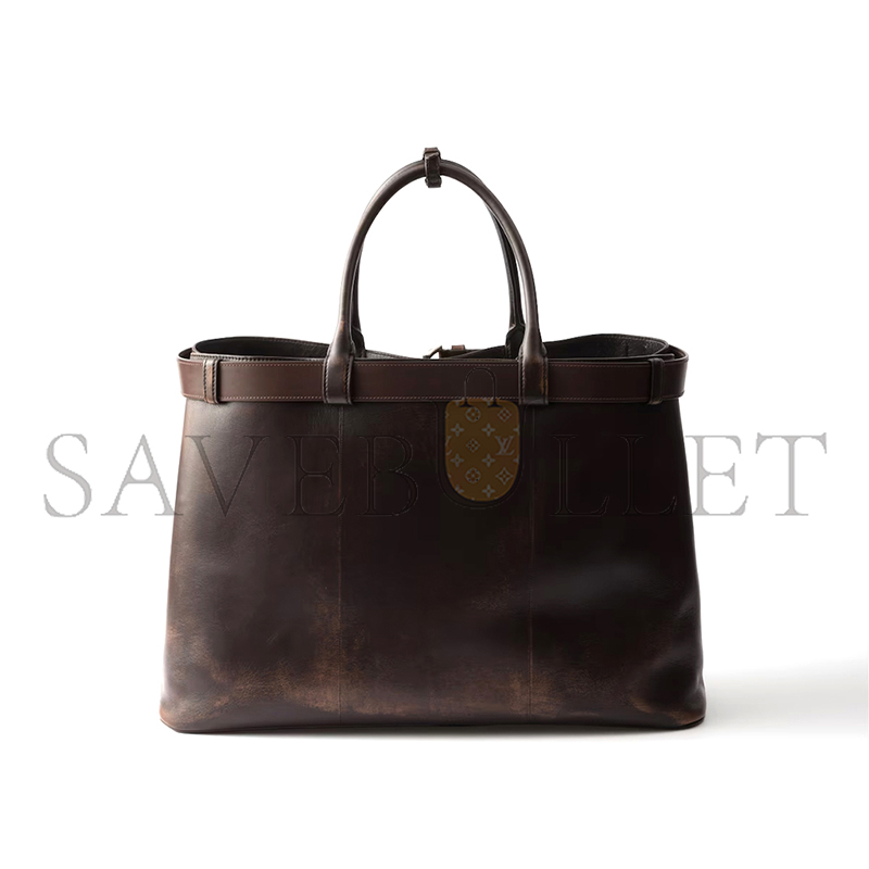 Pra*a buckle nappa leather bag with belt 2vg126 (48*34*18cm)
